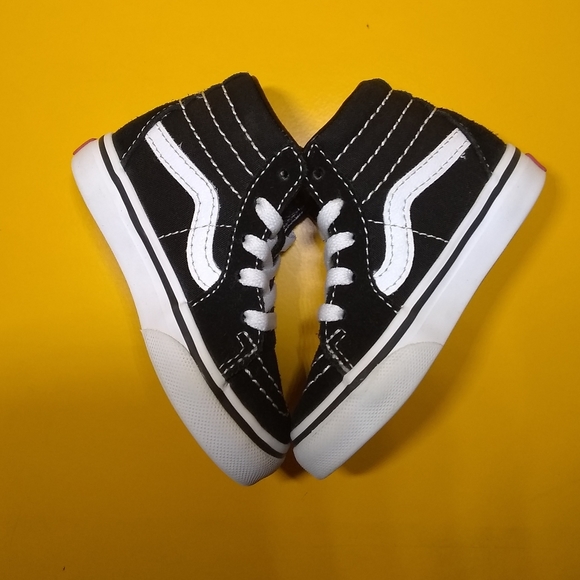 Vans Other - Vans Sk8-hi Black White Size 5 Toddler